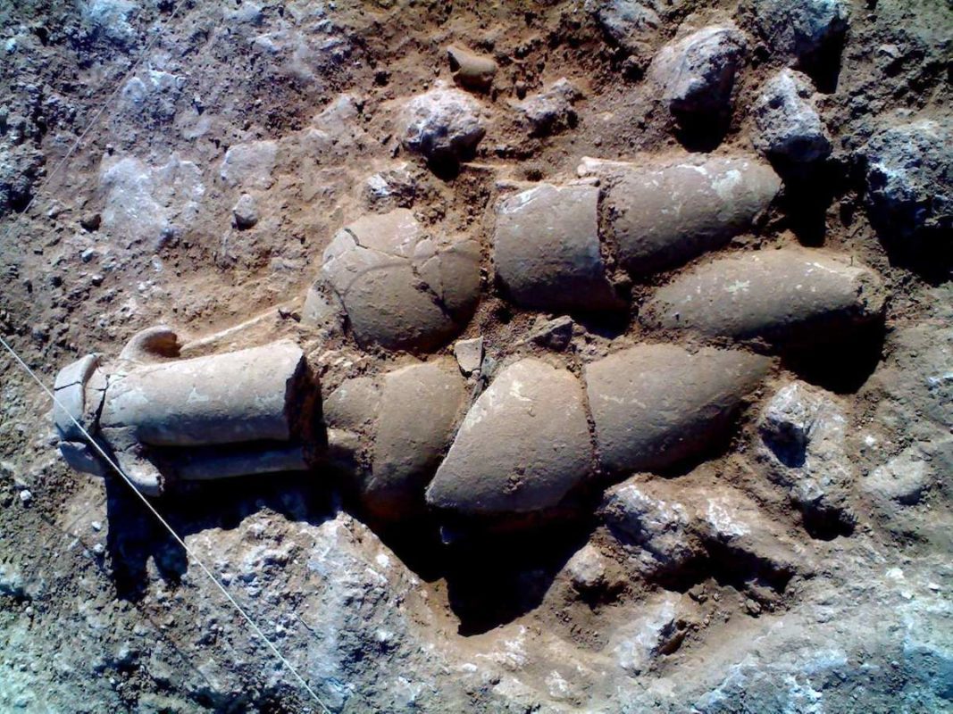 Anfora vinaria siglo I a.C. en el sitio de Son Espases Mallorca